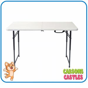 4ft Kids Folding Table Adjustable Height Portable Plastic Activity Table
